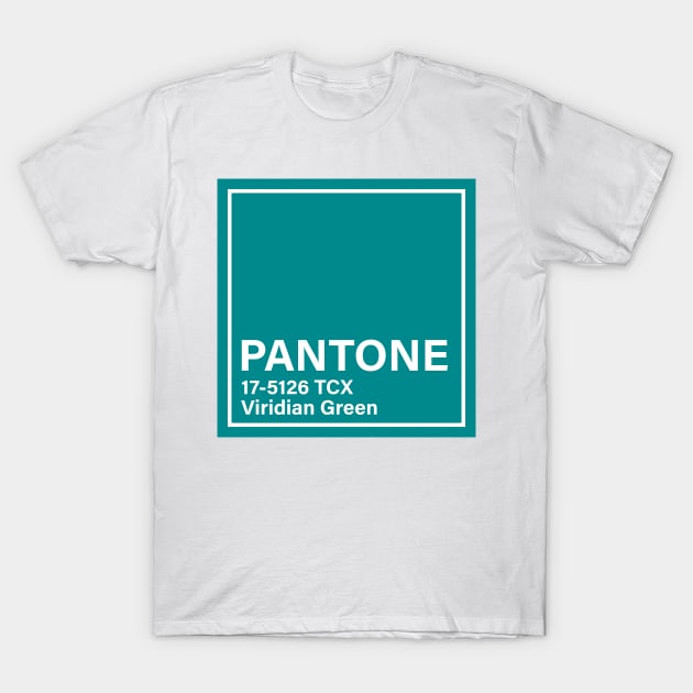 pantone 17-5126 TCX Viridian Green T-Shirt by princessmi-com